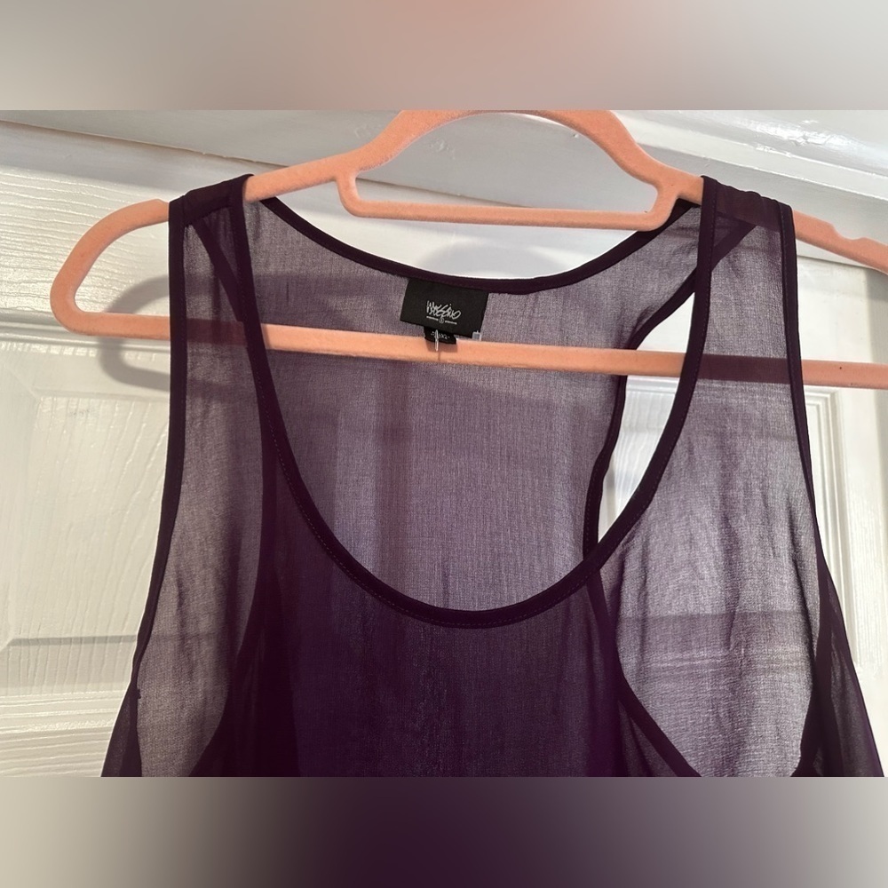 Mossimo Purple Sheer top with Sequin - Picture 5 of 9